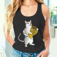 フレンチホルン音楽家オーケストラ音楽を奏でるクールな猫 タンクトップ