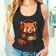 日本のレッサーパンダ ゲーマー アニメ レトロ ビデオゲーム ヴィンテージ タンクトップ