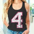 番号 4 ピンクのお気に入りの番号 タンクトップ