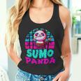 相撲パンダ力士ベーパーウェーブ和風美学 タンクトップ