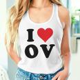I Heart Ov Initials I Love OV First And Last Name O タンクトップ