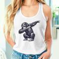 サングラスをかけたダブダンスを踊るチンパンジー猿 タンクトップ