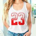 白赤番号 23 スポーツチーム タンクトップ