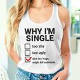 面白い皮肉な大人のユーモアの独身パーティーなぜ私は独身なのか タンクトップ