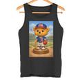 Cool Teddy Bear Baseball Player Illustration Graphic s タンクトップ