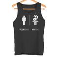 Divertente Concritta In Inglese My Dad Is A Dj Idea Regalo Maglia A Manica Canotta