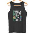 Frog Fully Rely On God 面白いレトロラブハートカエル愛好家 長袖tシャツ タンクトップ