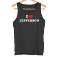I Love Jefferson 私は愛する Jefferson タンクトップ