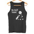 No Golf Todayadtick Man ユーモア ゴルフカートを押す タンクトップ