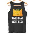 Tacocatpelled Backwards Is Tacocat ファニータコスキャットギフト タンクトップ