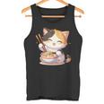 わがまま猫 ねこ ラーメン好き かわいい おもしろ マンガ 長袖tシャツ タンクトップ