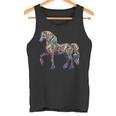 カラフルな抽象的な馬 タンクトップ