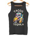タコスとテキーラ キャンディスカル シンコ・デ・マヨ ロス・ムルトス タンクトップ