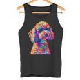トイプードル愛好家デザイン ポップアート 面白いトイプードル 犬 長袖tシャツ タンクトップ