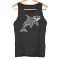 トライバル シャチ クジラ ハワイアン マオリ タトゥー オーシャン アート デザイン タンクトップ