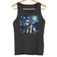 バン・ゴッホ 星月夜ミニチュア・シュナウザー 長袖tシャツ タンクトップ