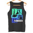 フラメンコダンサー用フラメンコtシャツ レトロメンズフラメンコ タンクトップ