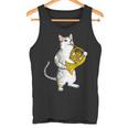 フレンチホルン音楽家オーケストラ音楽を奏でるクールな猫 タンクトップ