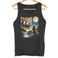 レッサーパンダ ハウリング トゥ ザ ムーン ミーム おもしろ 90年代 レッサーパンダ タンクトップ