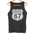 レトロ ルート 67 ハイウェイ サイン ヴィンテージ ロード ノスタルジア タンクトップ