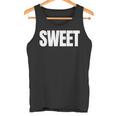 巨大な文字に甘いという言葉を込めて タンクトップ