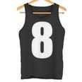 数字 8 数字 8 プレーン 白 数字 タンクトップ