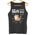 猫のなでかた解説 おもしろ 猫好き アイデア ギフト サプライズ にゃんこ おもしろ タンクトップ