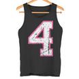 番号 4 ピンクのお気に入りの番号 タンクトップ