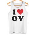 I Heart Ov Initials I Love OV First And Last Name O タンクトップ