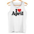 I Love Heart April Nameon A タンクトップ