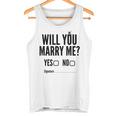 Will You Marry Me Wedding おもしろプロポーズ タンクトップ