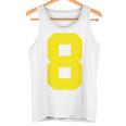 イエローナンバー8 背面 スポーツチームジャージ番号 タンクトップ
