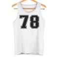 番号 78 ブラック スポーツファン ジャージ ナンバー タンクトップ