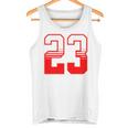 白赤番号 23 スポーツチーム タンクトップ