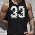 33番のスポーツスタイル。ホワイト。 タンクトップ 彼への贈り物