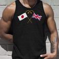 Japanese Flag British Flag 英国遺産 イングリッシュルーツ 日本の国旗 イギリスの国旗 タンクトップ 彼への贈り物