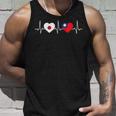 Japanese Flag Taiwanese Flag Heart 台湾の遺産 台湾のルーツ 日本の国旗 台湾の国旗 タンクトップ 彼への贈り物