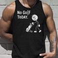 No Golf Todayadtick Man ユーモア ゴルフカートを押す タンクトップ 彼への贈り物