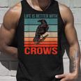 カラス ライフ・イズ・ベター バード鳥類学 カラス タンクトップ 彼への贈り物