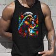 カラフル マンドリル 猿 精霊 動物 かっこいい イラスト アート タンクトップ 彼への贈り物