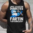 ジャスト・ファイティン・ダイアベティス＆ファーティン・スパークルズ 1型糖尿病 タンクトップ 彼への贈り物