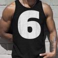 タイポグラフィ 太字表示 6番 数字 6 タンクトップ 彼への贈り物