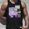 トリッピーサイバー美的ヴェイパーウェイヴインターネットクラシックアート タンクトップ 彼への贈り物