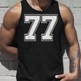 ナンバー77 野球 フットボール 誕生日 タンクトップ 彼への贈り物