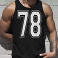 ナンバー78 バーシティスタイル ボールド スポーツ 誕生日 ジャージ タンクトップ 彼への贈り物
