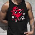 バレンタイン サッカー ハート ドリップ スポーツ 愛 バレンタインデー 男の子 タンクトップ 彼への贈り物