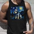 バン・ゴッホ 星月夜ミニチュア・シュナウザー 長袖tシャツ タンクトップ 彼への贈り物