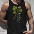 ビンテージボタニカルブラックカラント自然アートプリント タンクトップ 彼への贈り物