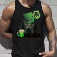 ブラックラボシャツ シャムロック アイリッシュドッグ 絵 聖パトリックス タンクトップ 彼への贈り物