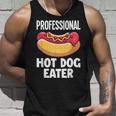 プロフェッショナルホットドッグイーターファニーホットドッグ タンクトップ 彼への贈り物
